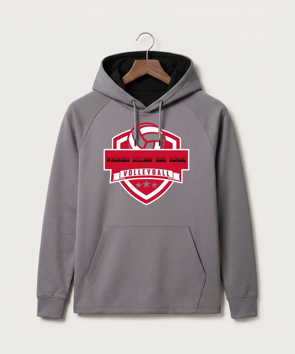 Wabasha Kellogg High School Volleyball (Girls) - Gray Hoodie - Full Front