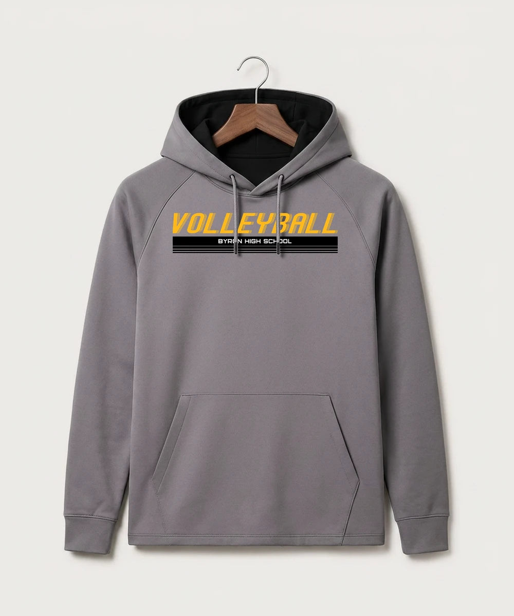 Byron High School Volleyball (Girls) - Gray Hoodie - Full Front