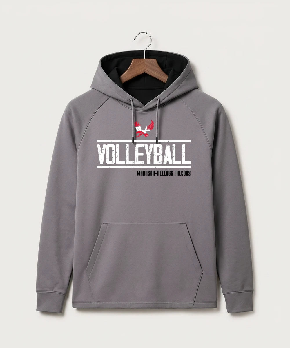 Wabasha Kellogg High School Volleyball (Girls) - Gray Hoodie - Full Front