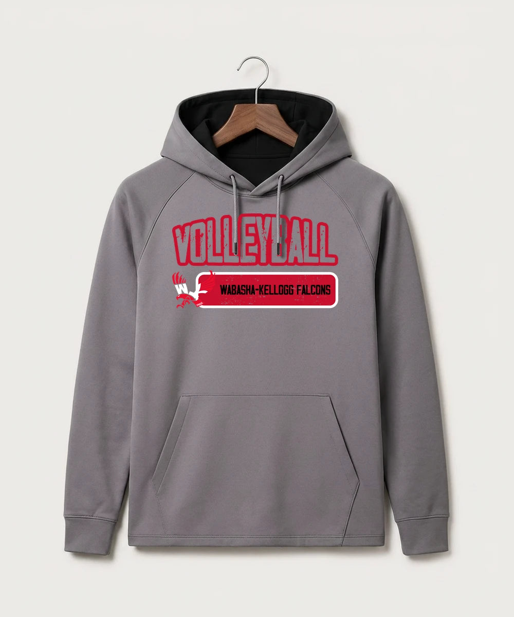 Wabasha Kellogg High School Volleyball (Girls) - Gray Hoodie - Full Front