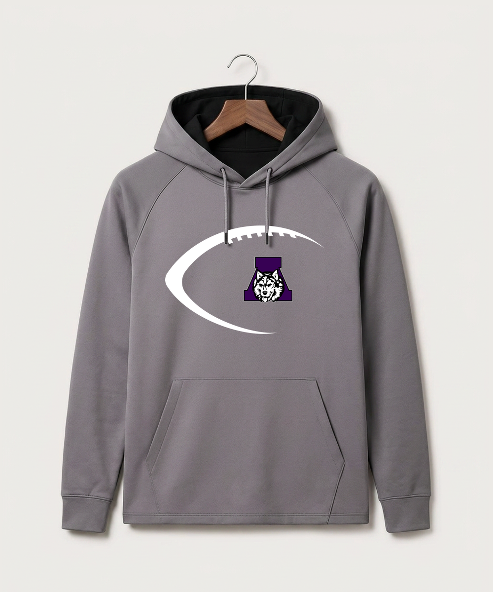 Albany High School Football (Boys) - Gray Hoodie - Full Front