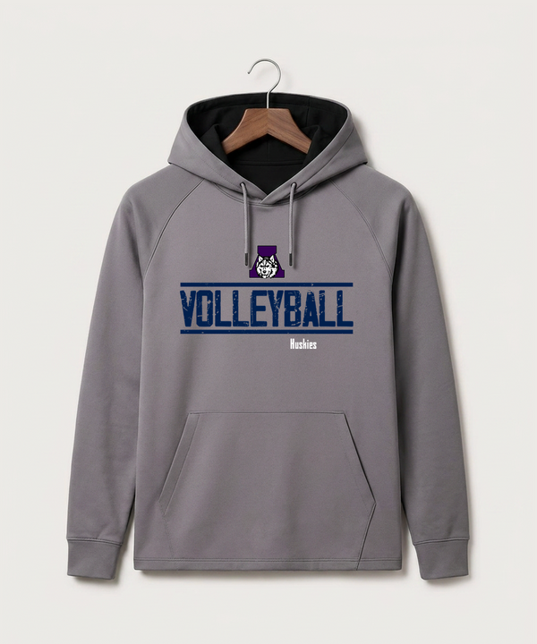 Albany High School Volleyball (Girls) - Gray Hoodie - Full Front