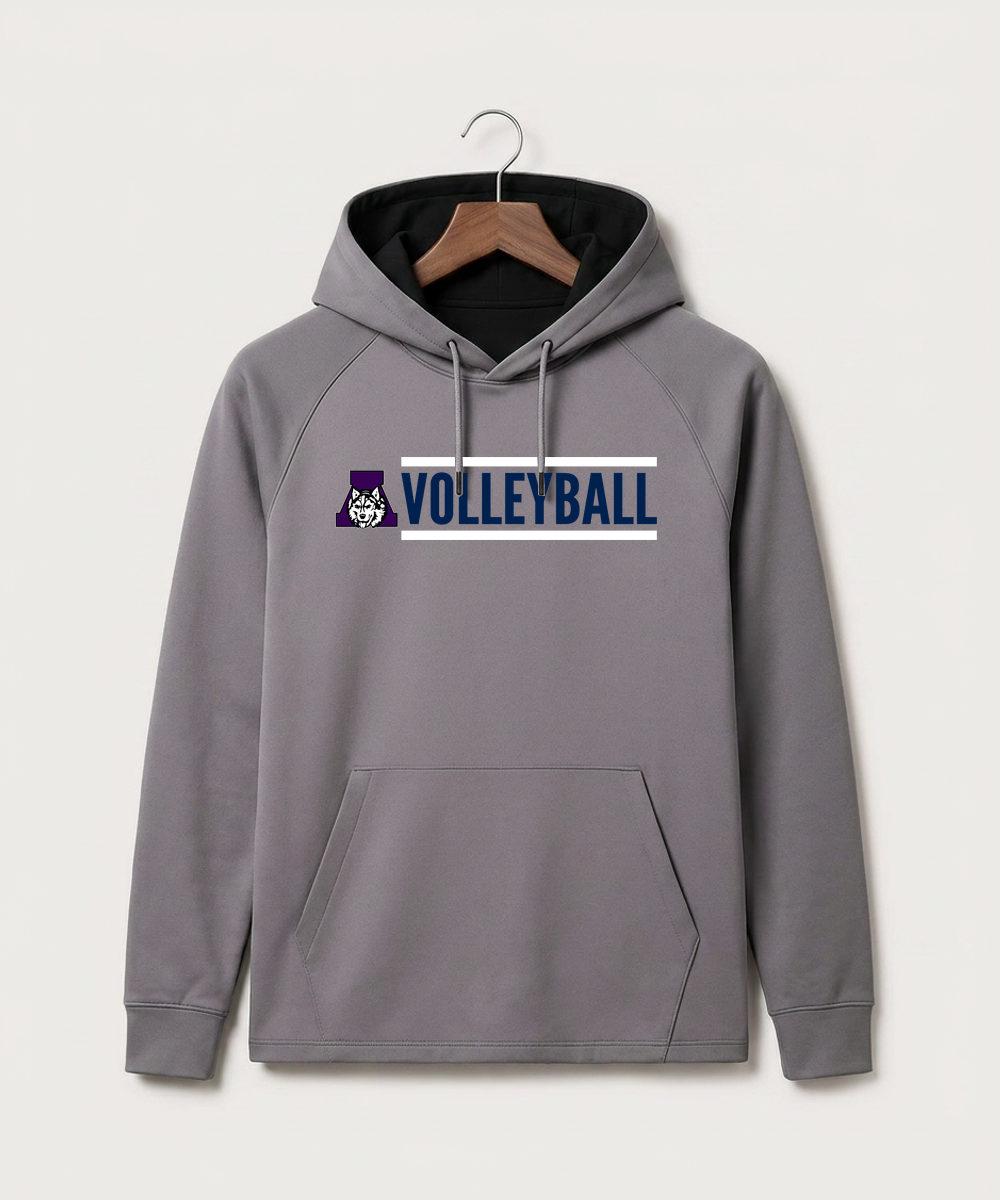Albany High School Volleyball (Girls) - Gray Hoodie - Full Front