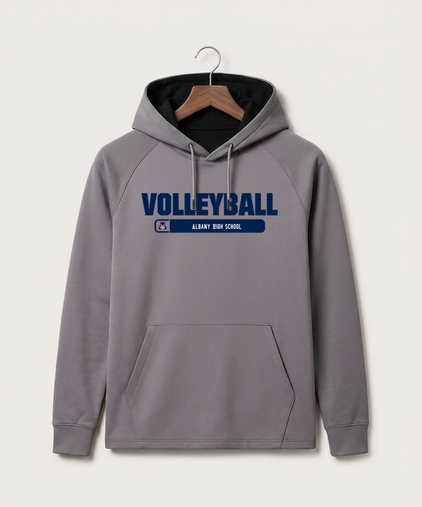 Albany High School Volleyball (Girls) - Gray Hoodie - Full Front