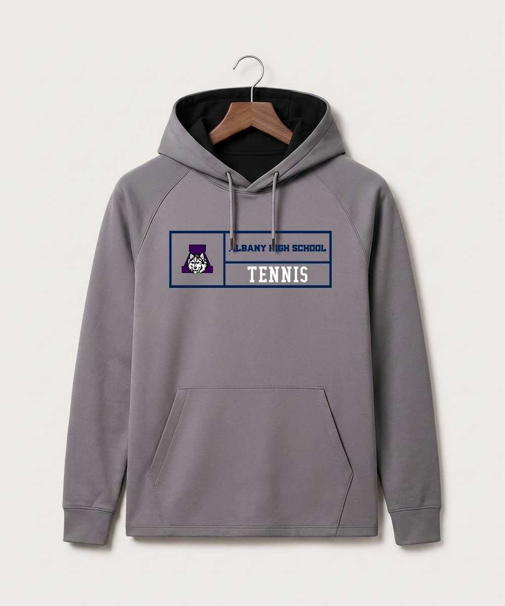 Albany High School Tennis (Boys) - Gray Hoodie - Full Front