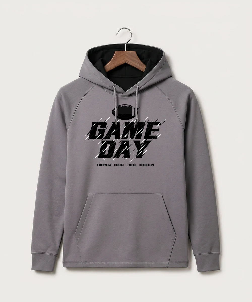 Sibley East High School Football (Boys) - Gray Hoodie - Full Front