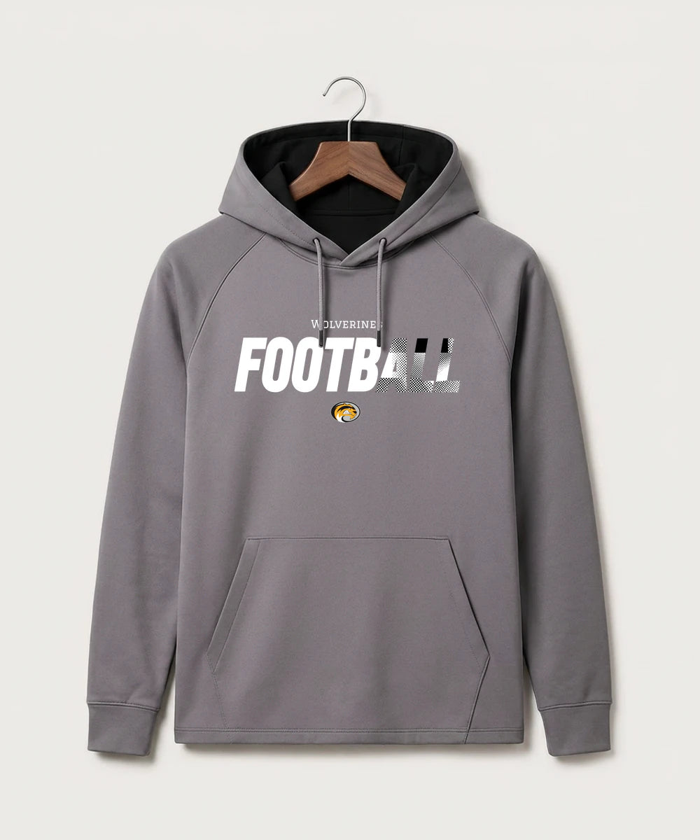 Sibley East High School Football (Boys) - Gray Hoodie - Full Front