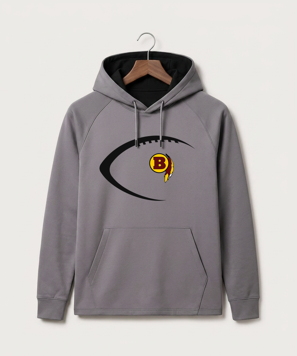 Benson High School Football (Boys) - Gray Hoodie - Full Front