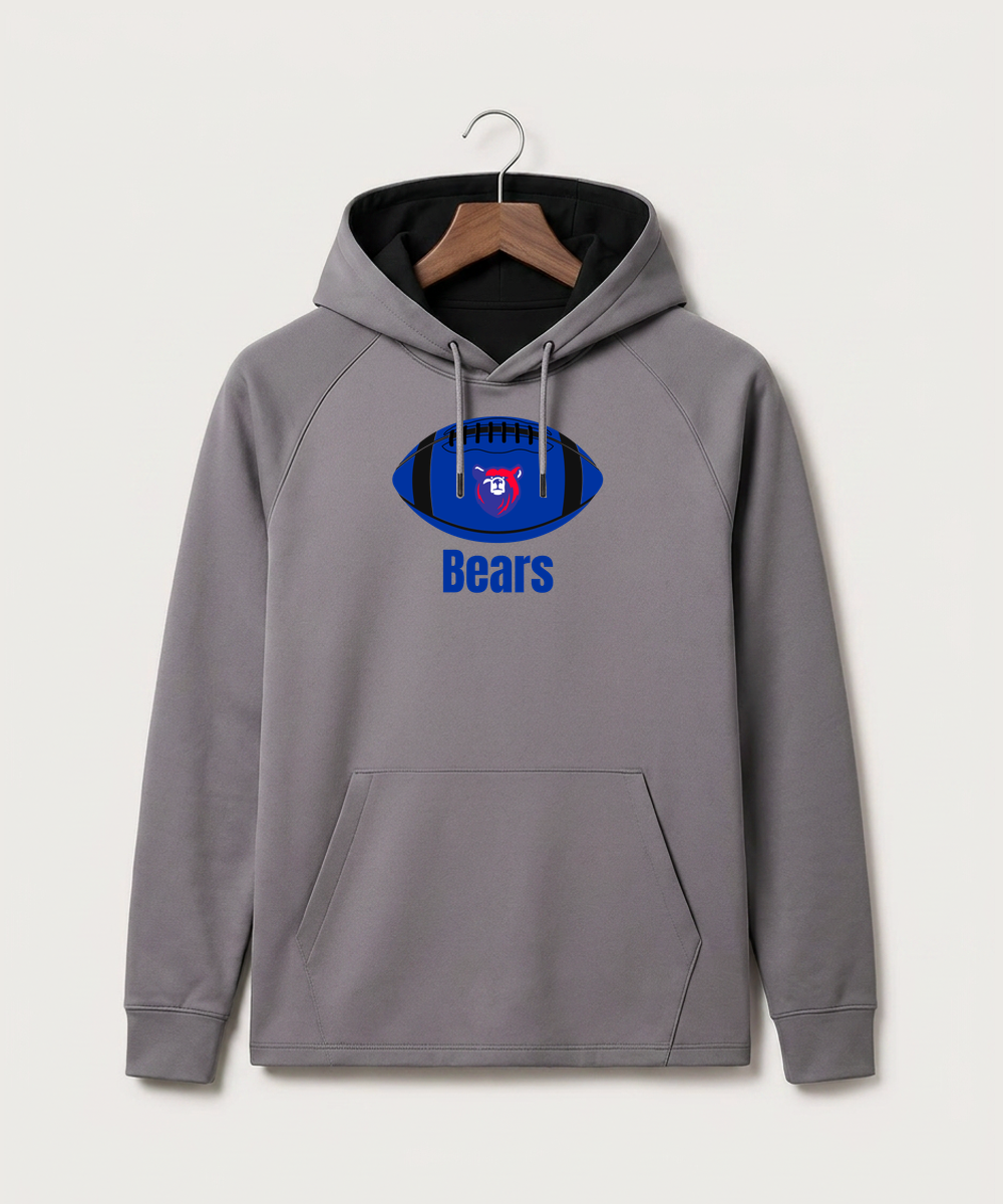 Bertha Hewitt High School Football (Boys) - Gray Hoodie - Full Front