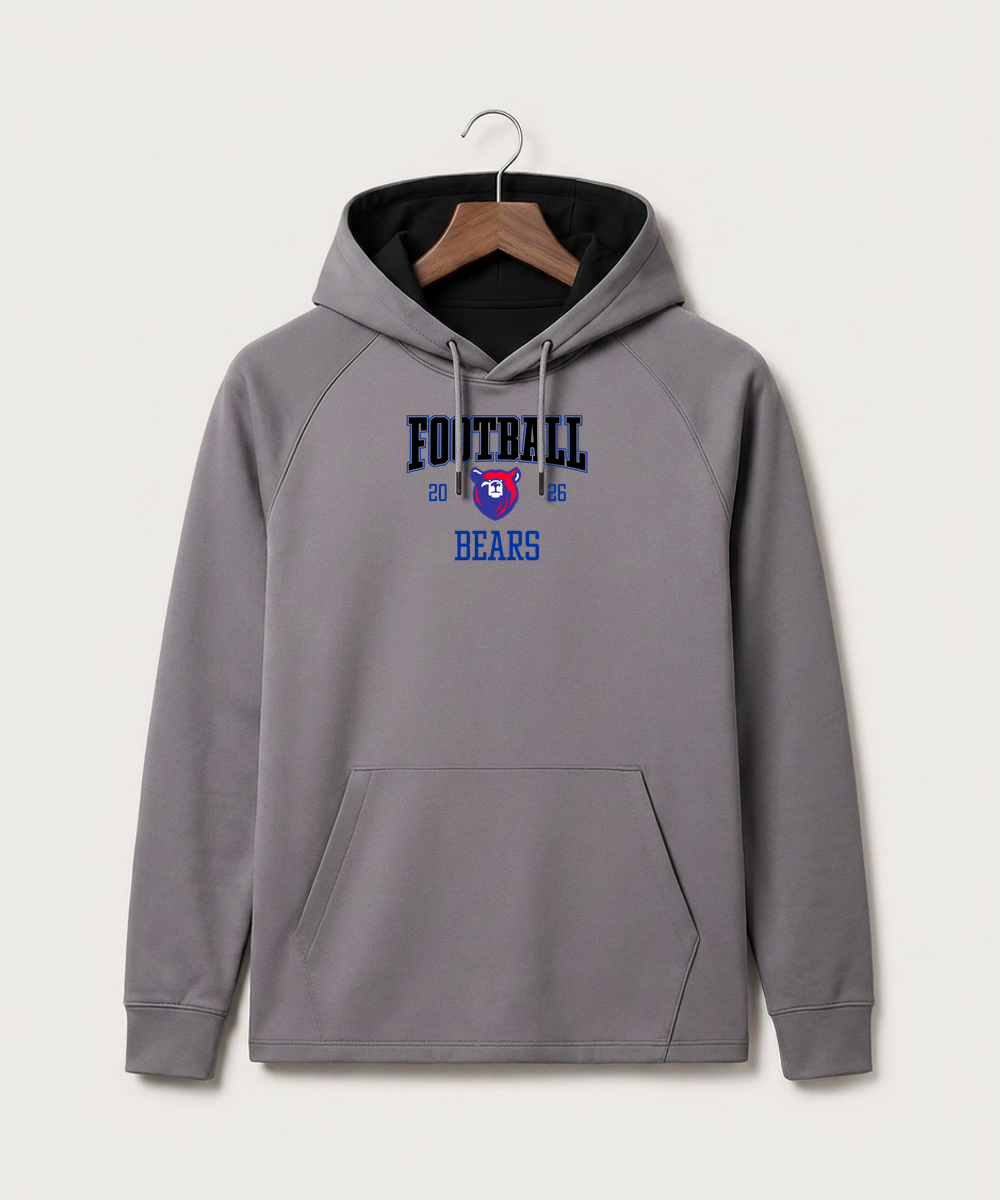 Bertha Hewitt High School Football (Boys) - Gray Hoodie - Full Front