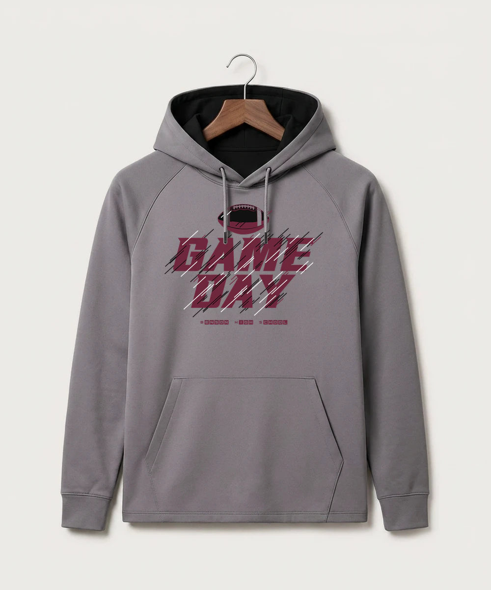 Benson High School Football (Boys) - Gray Hoodie - Full Front