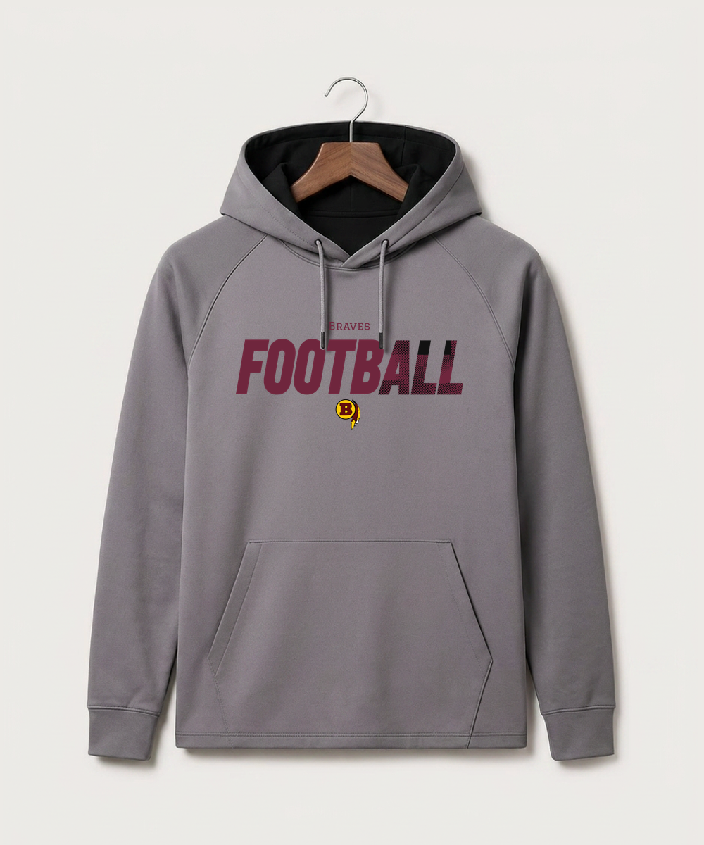 Benson High School Football (Boys) - Gray Hoodie - Full Front