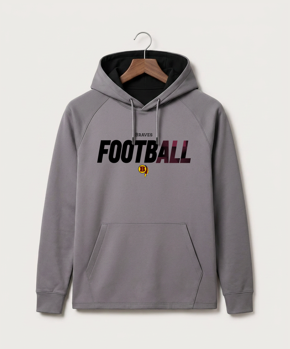 Benson High School Football (Boys) - Gray Hoodie - Full Front