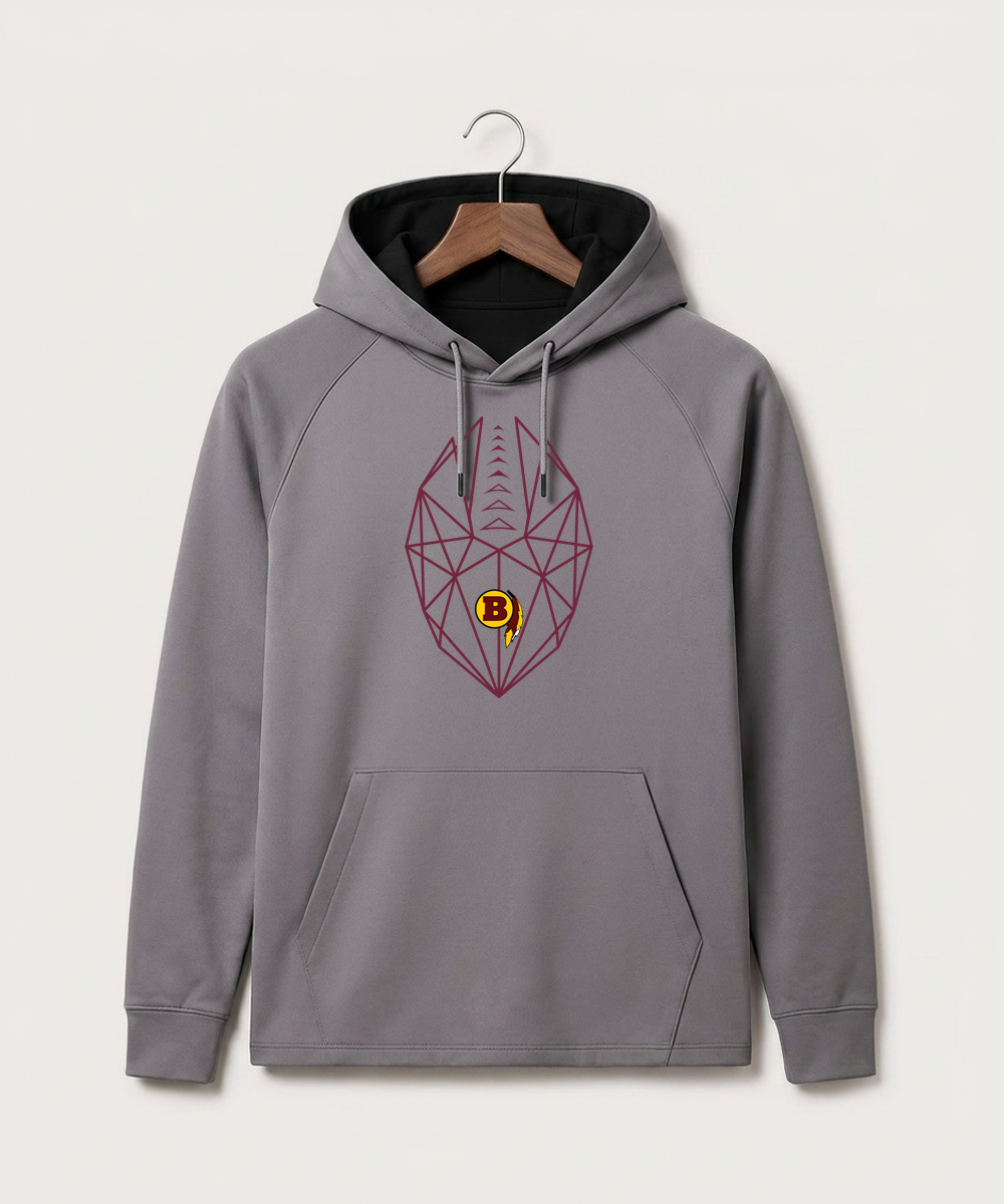 Benson High School Football (Boys) - Gray Hoodie - Full Front