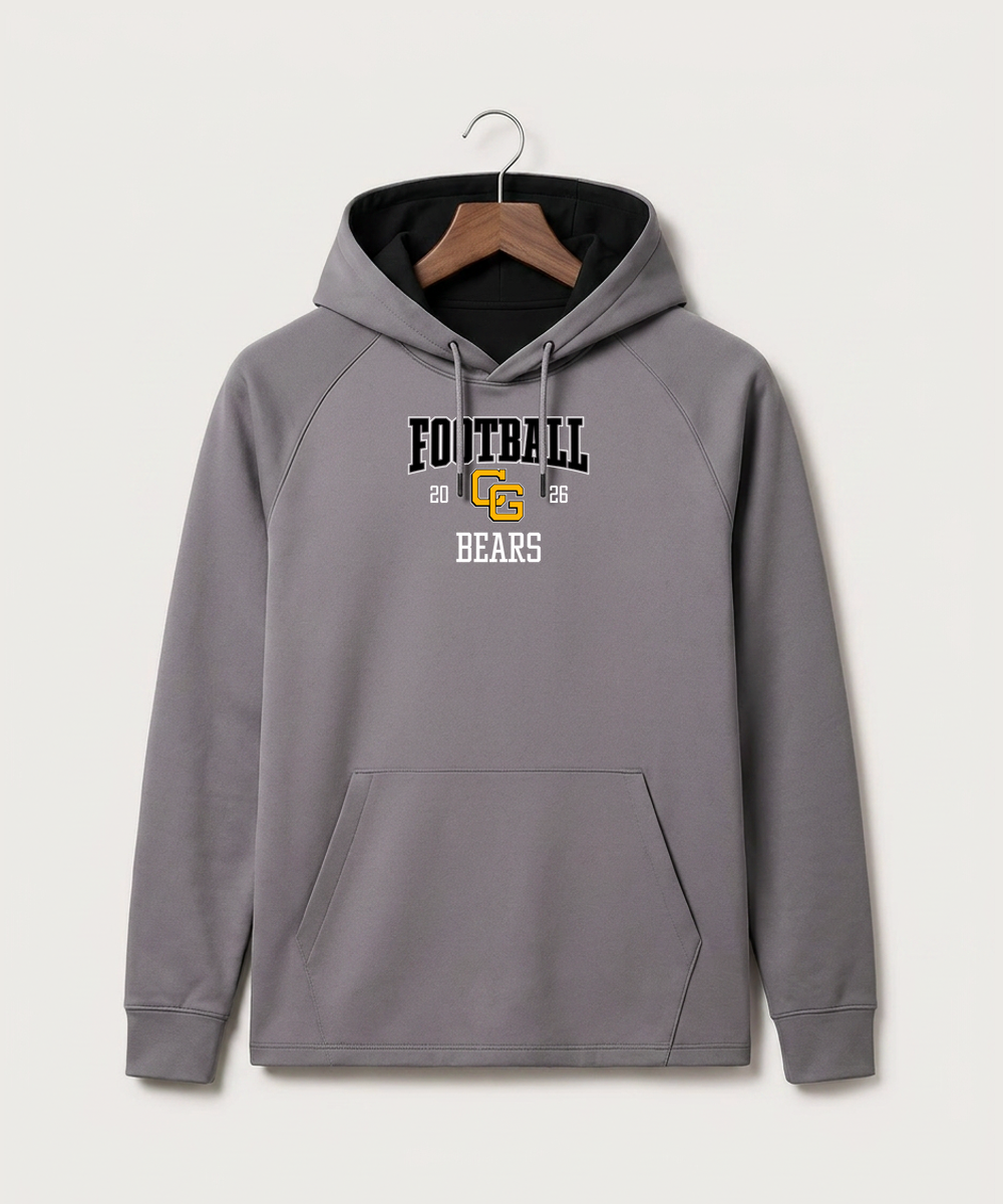 Clearbrook Gonvick High School Football (Boys) - Gray Hoodie - Full Front