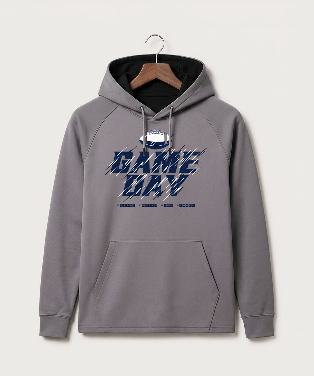 Dassel Cokato High School Football (Boys) - Gray Hoodie - Full Front