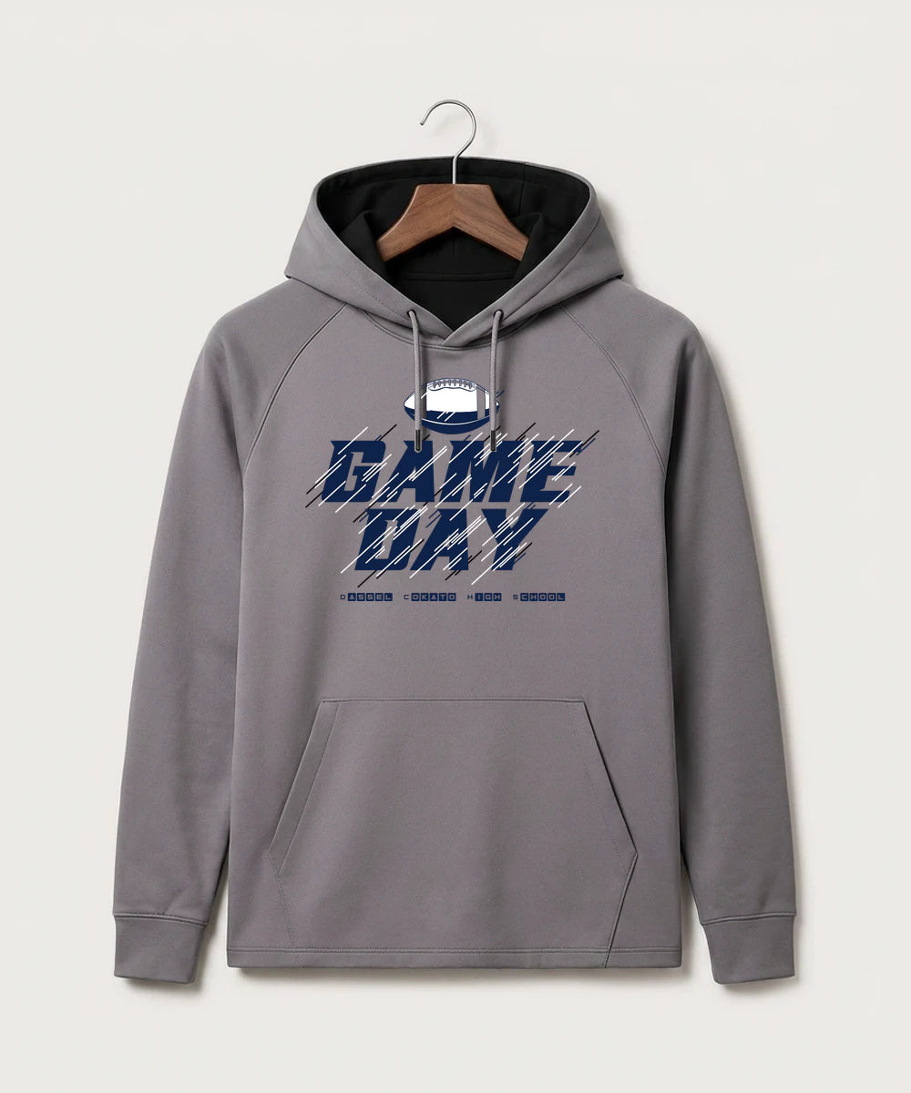 Dassel Cokato High School Football (Boys) - Gray Hoodie - Full Front