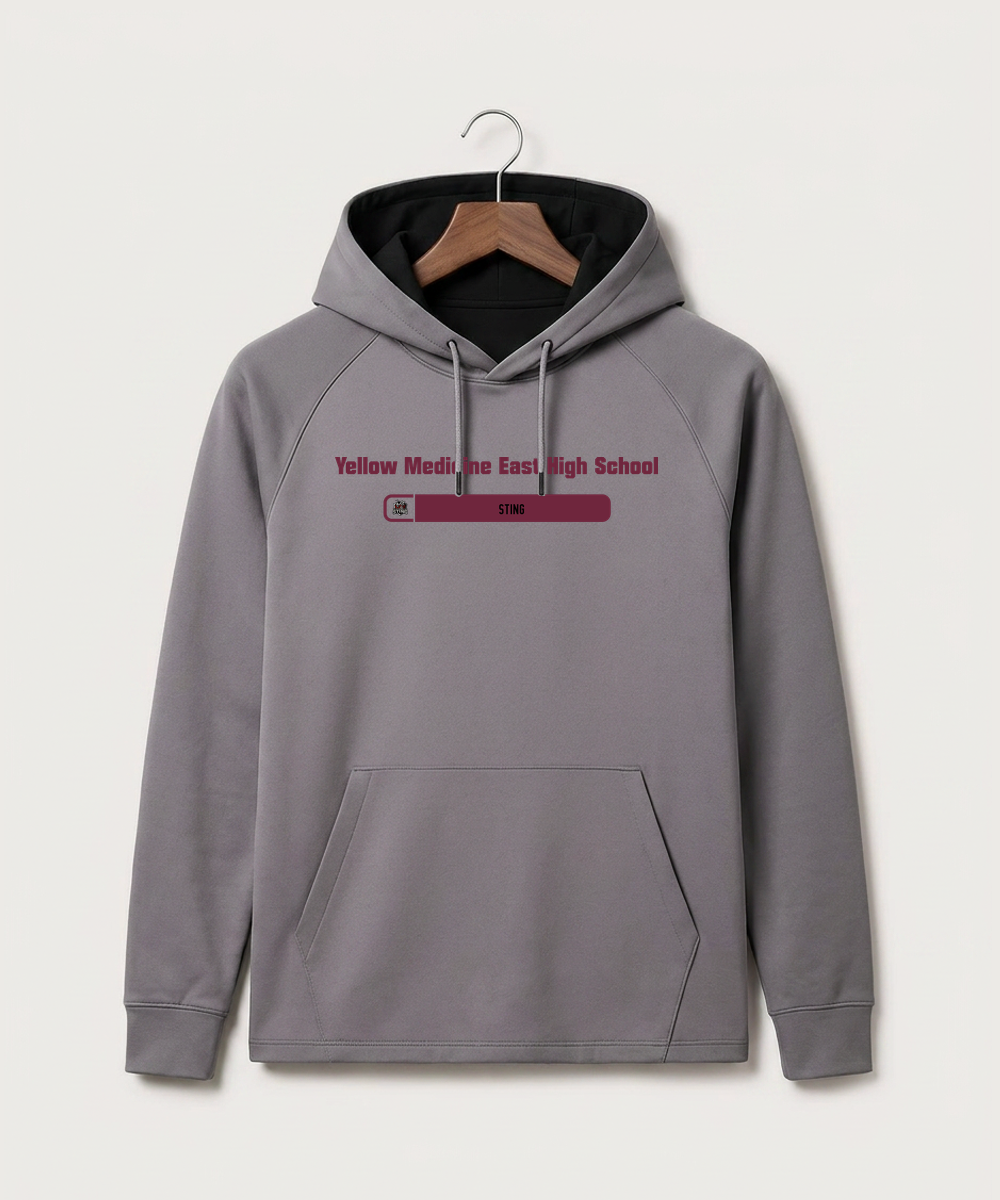 Yellow Medicine East High School Athletics - Gray Hoodie - Full Front