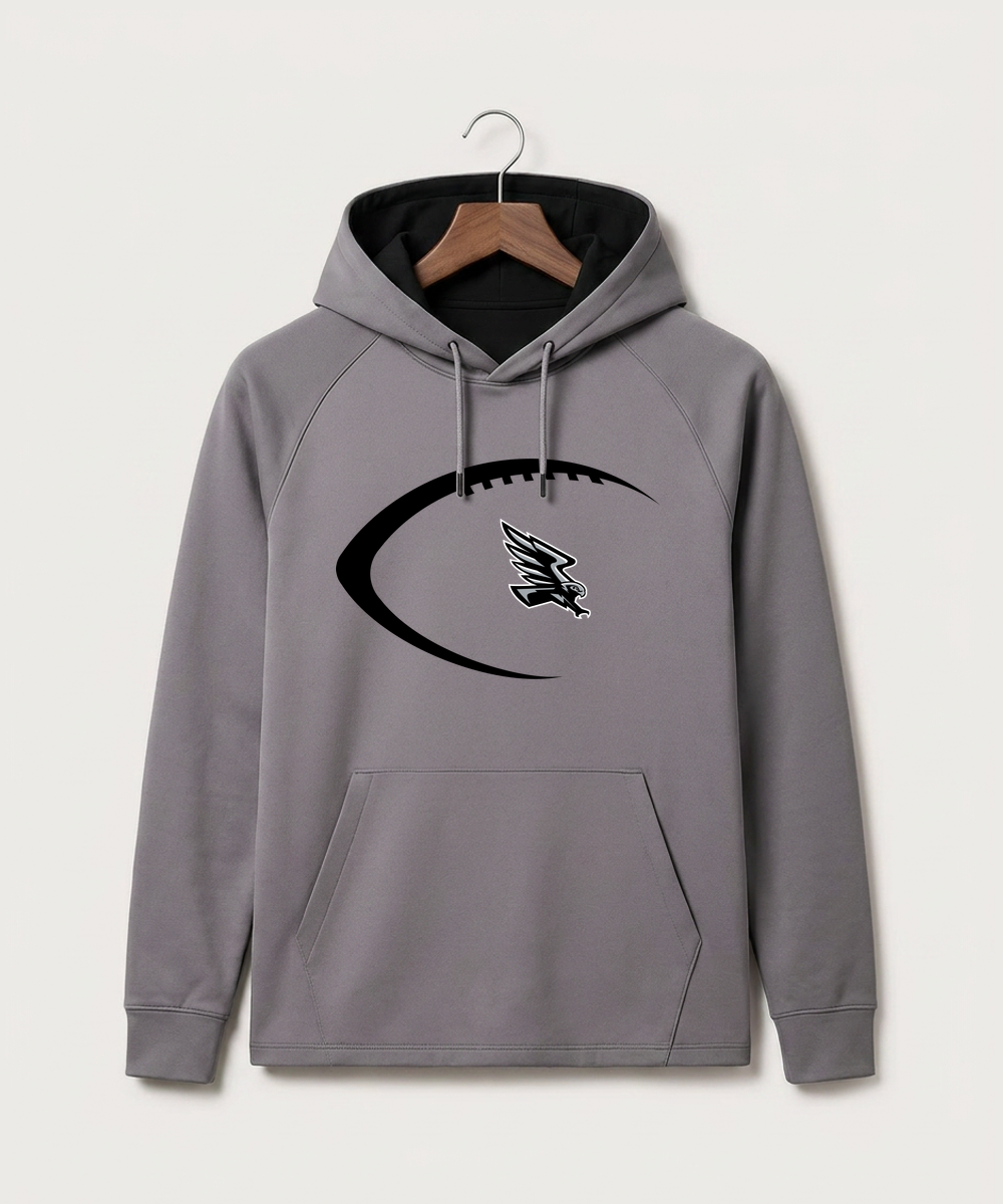 Red Rock Central High School Football (Boys) - Gray Hoodie - Full Front