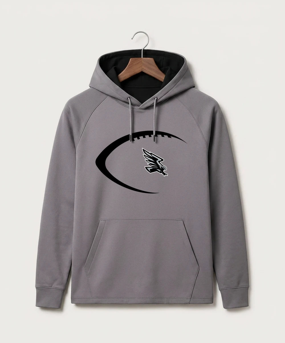 Red Rock Central High School Football (Boys) - Gray Hoodie - Full Front