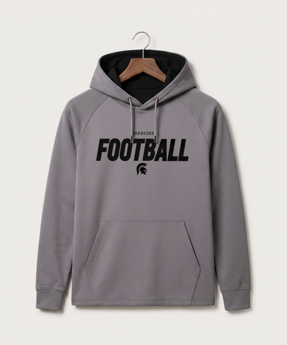 Bold High School Football (Boys) - Gray Hoodie - Full Front