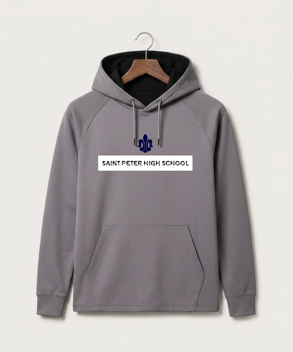 Saint Peter High School Athletics - Gray Hoodie - Full Front