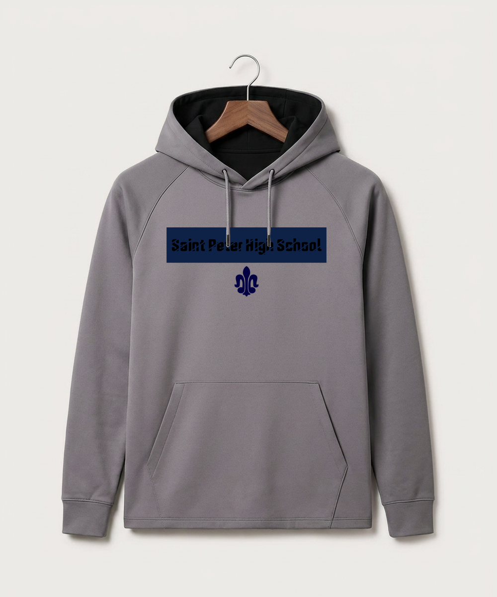 Saint Peter High School Athletics - Gray Hoodie - Full Front