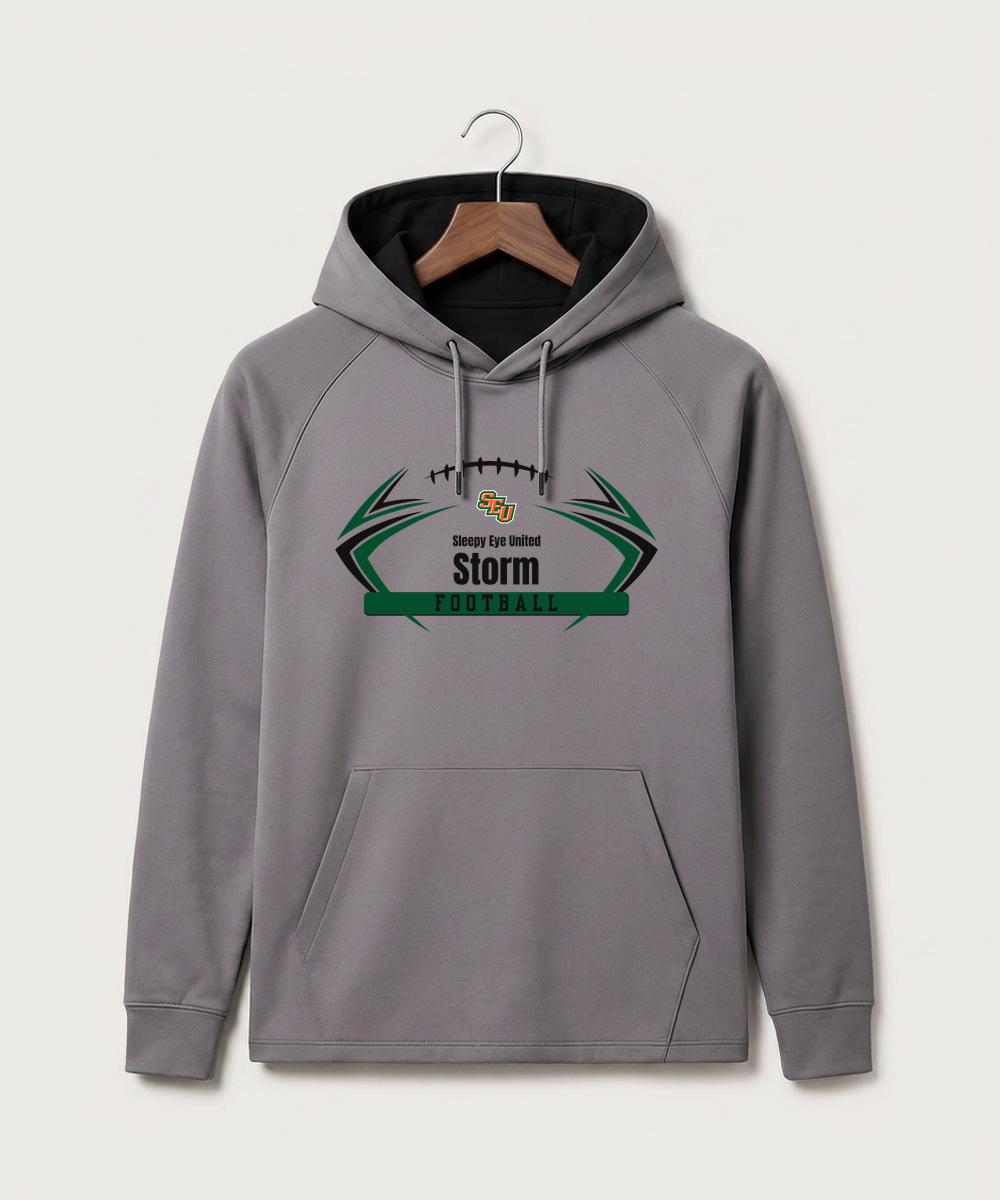 Sleepy Eye United Football (Boys) - Gray Hoodie - Full Front