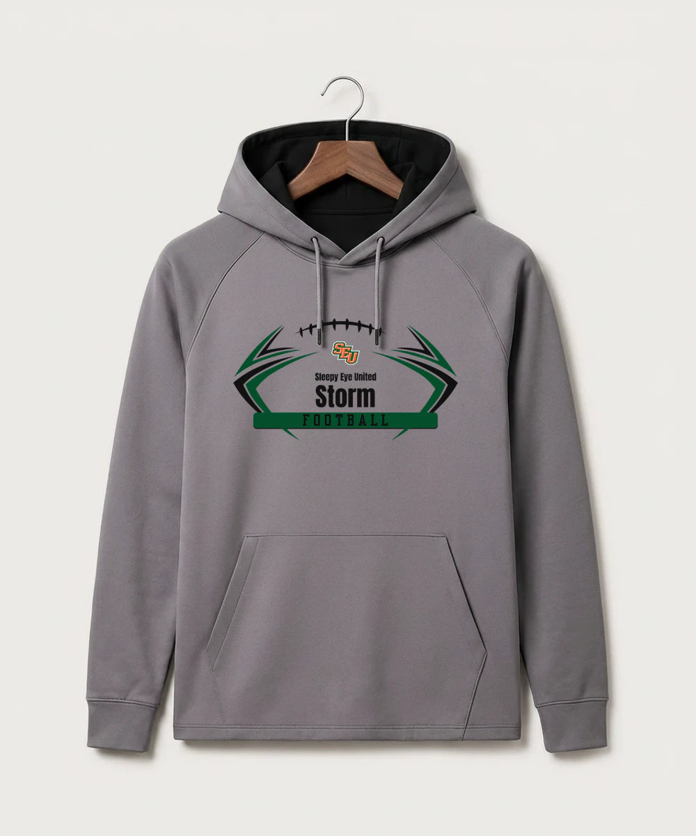 Sleepy Eye United Football (Boys) - Gray Hoodie - Full Front