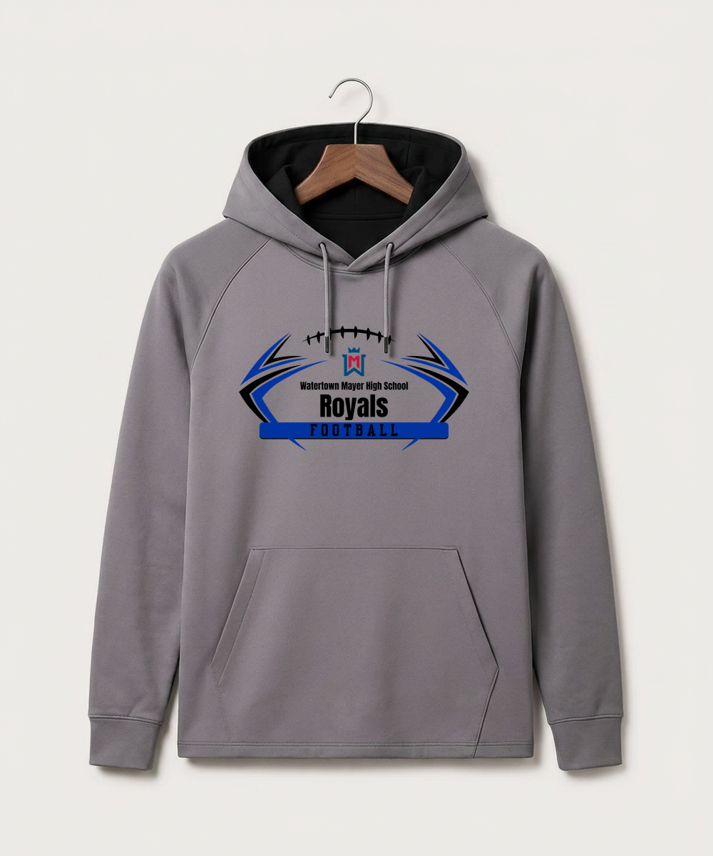 Watertown Mayer High School Football (Boys) - Gray Hoodie - Full Front