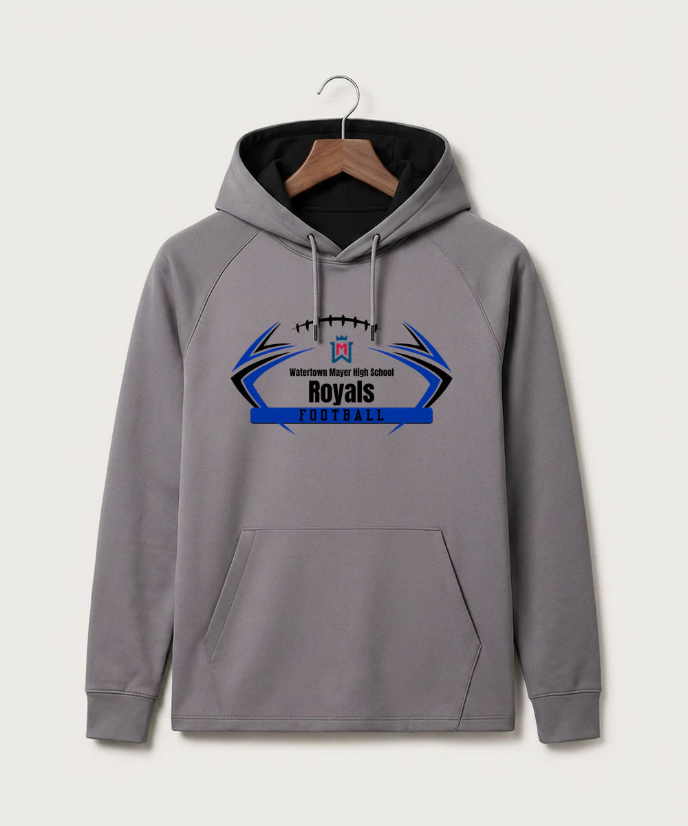 Watertown Mayer High School Football (Boys) - Gray Hoodie - Full Front