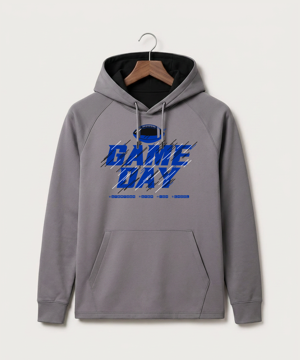 Watertown Mayer High School Football (Boys) - Gray Hoodie - Full Front