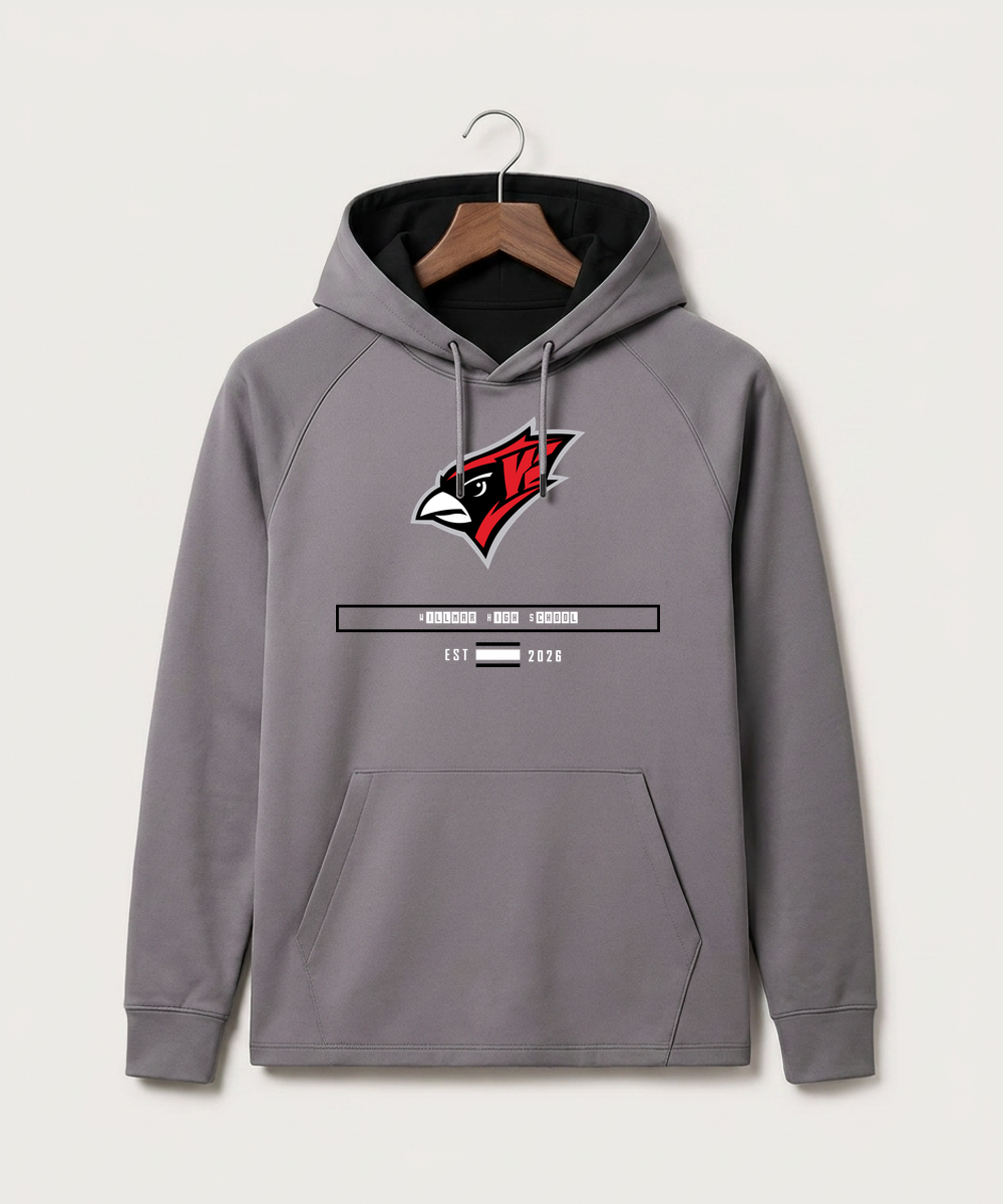 Willmar High School Athletics - Gray Hoodie - Full Front