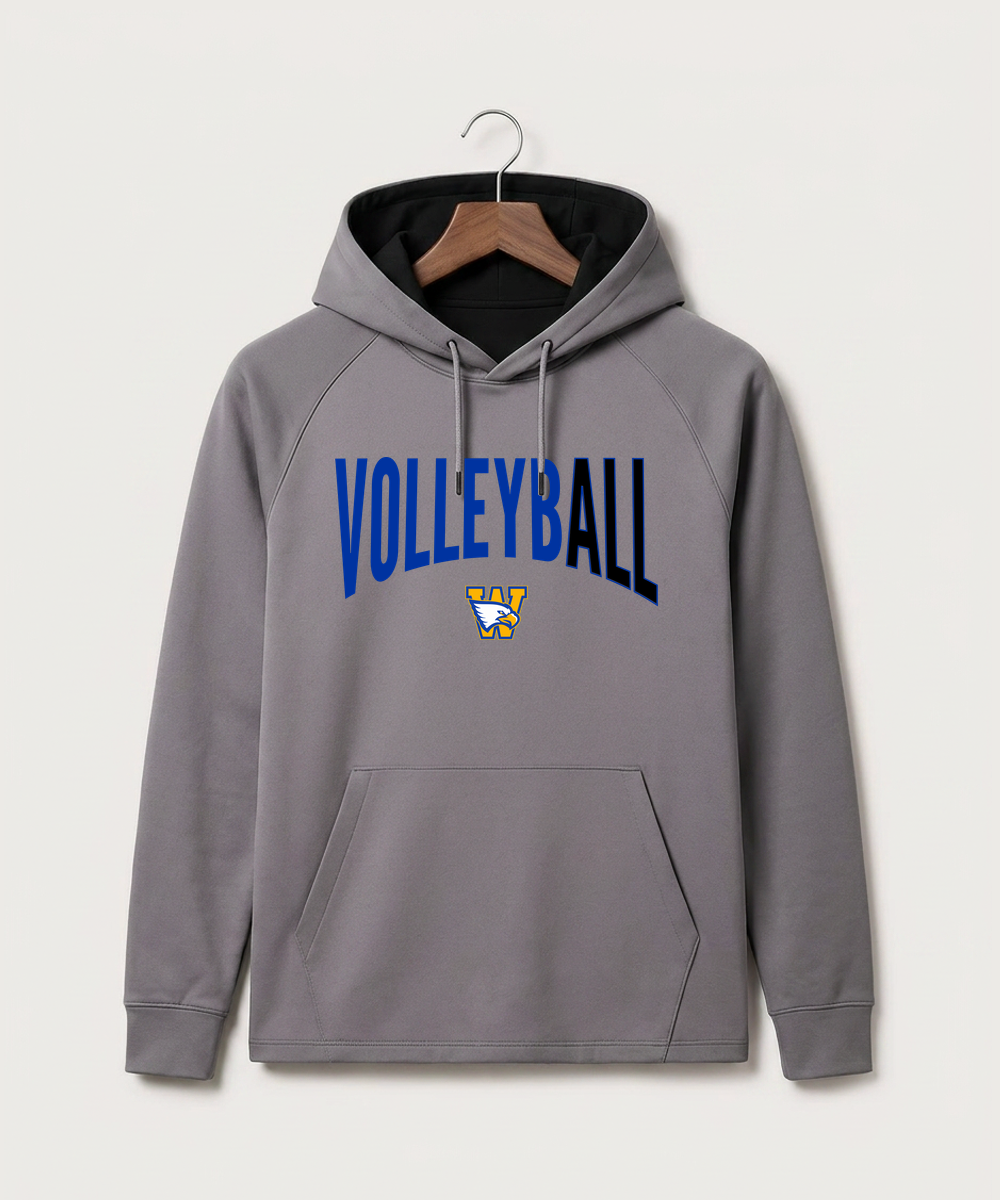 Windom Area High School Volleyball (Girls) - Gray Hoodie - Full Front