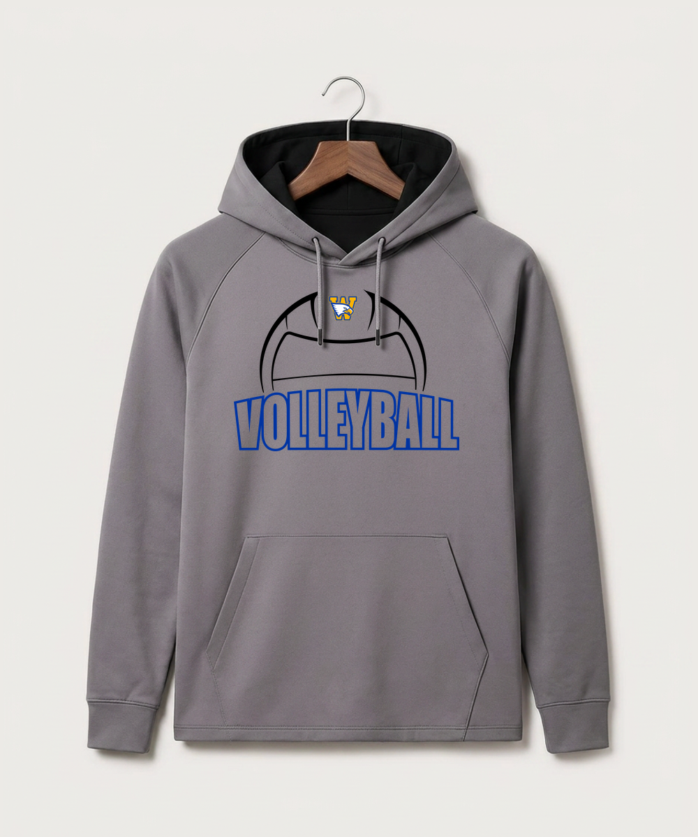 Windom Area High School Volleyball (Girls) - Gray Hoodie - Full Front