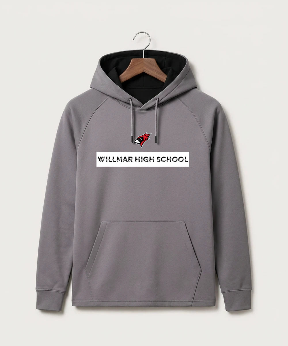 Willmar High School Athletics - Gray Hoodie - Full Front