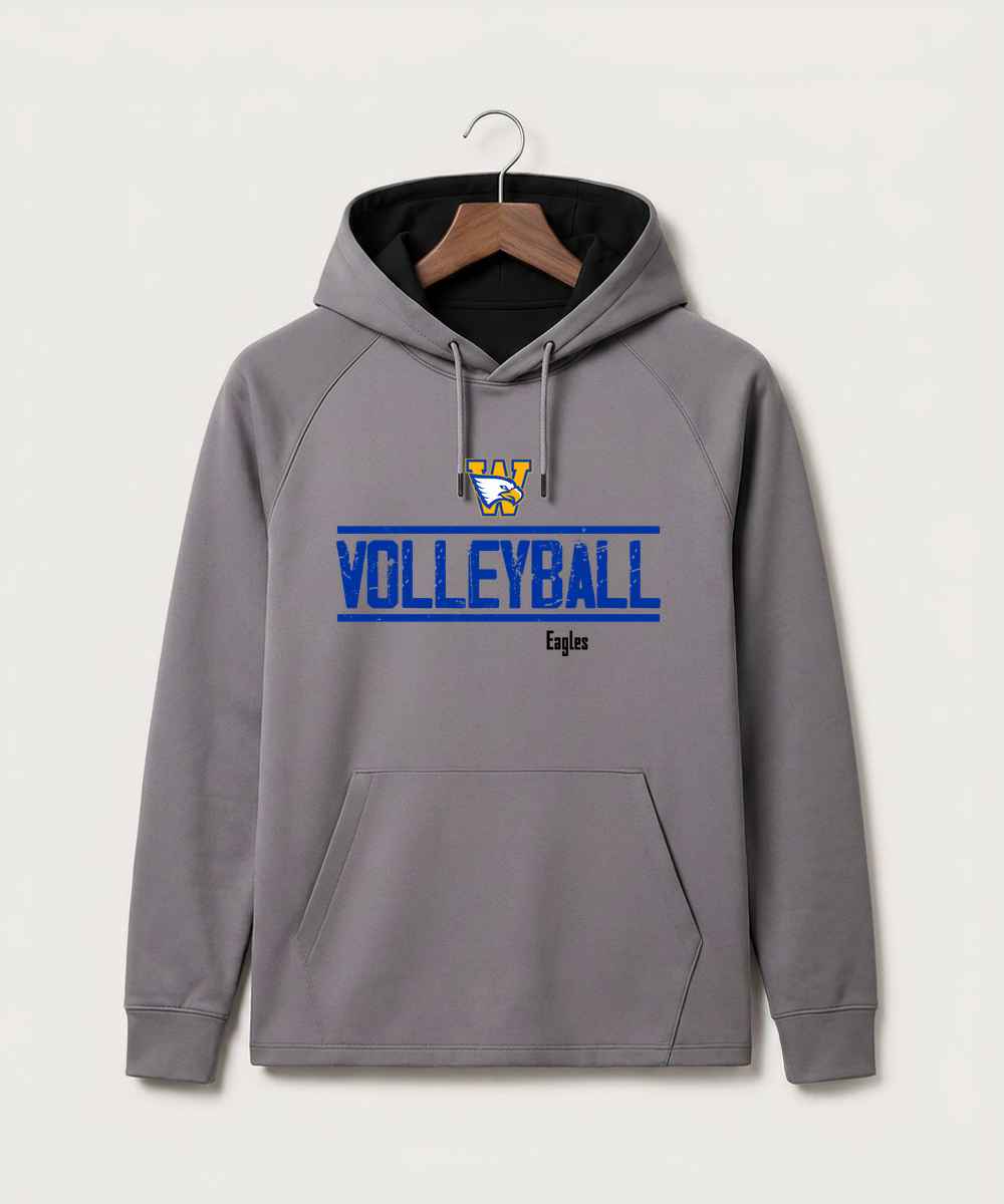 Windom Area High School Volleyball (Girls) - Gray Hoodie - Full Front