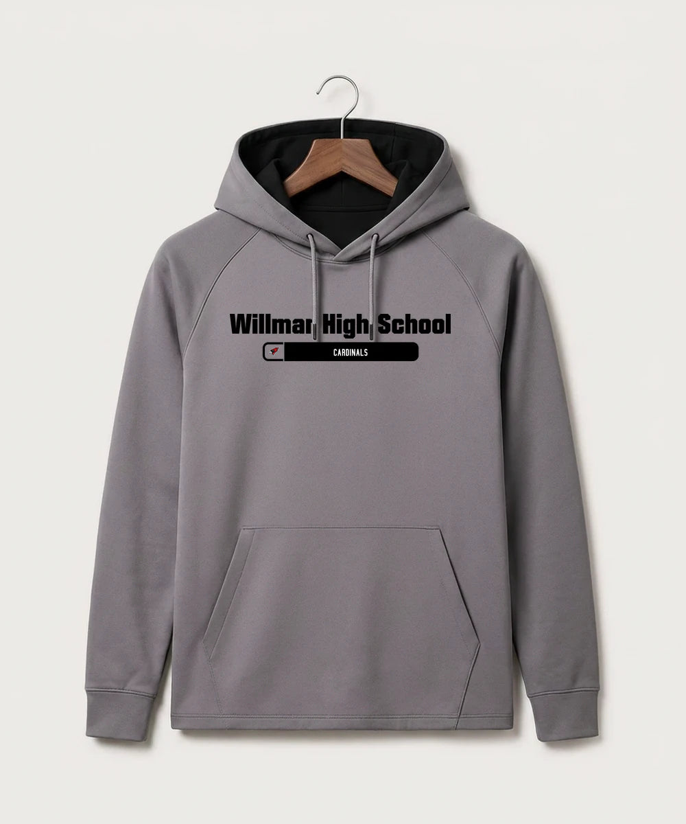 Willmar High School Athletics - Gray Hoodie - Full Front
