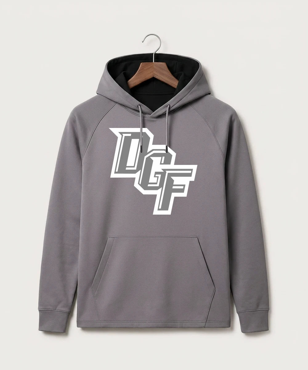 DGF High School Football (Boys) - Gray Hoodie - Full Front