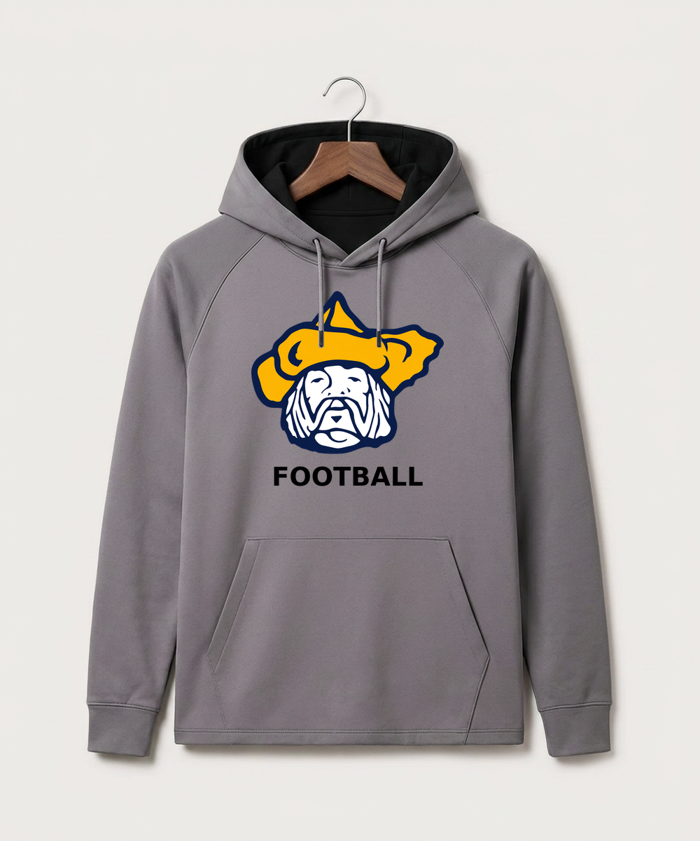 Polo HS Football general - Gray Hoodie - Full Front