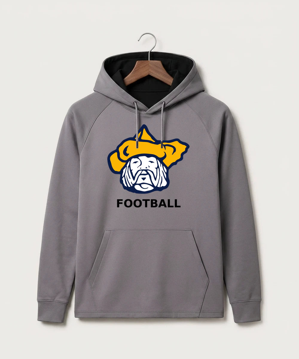 Polo HS Football general - Gray Hoodie - Full Front
