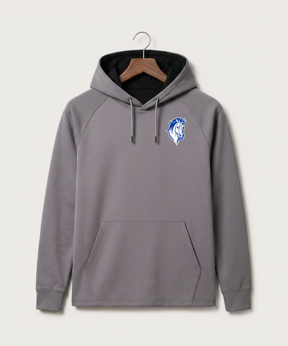 Mora High School Football (Boys) - Gray Hoodie - Left Chest