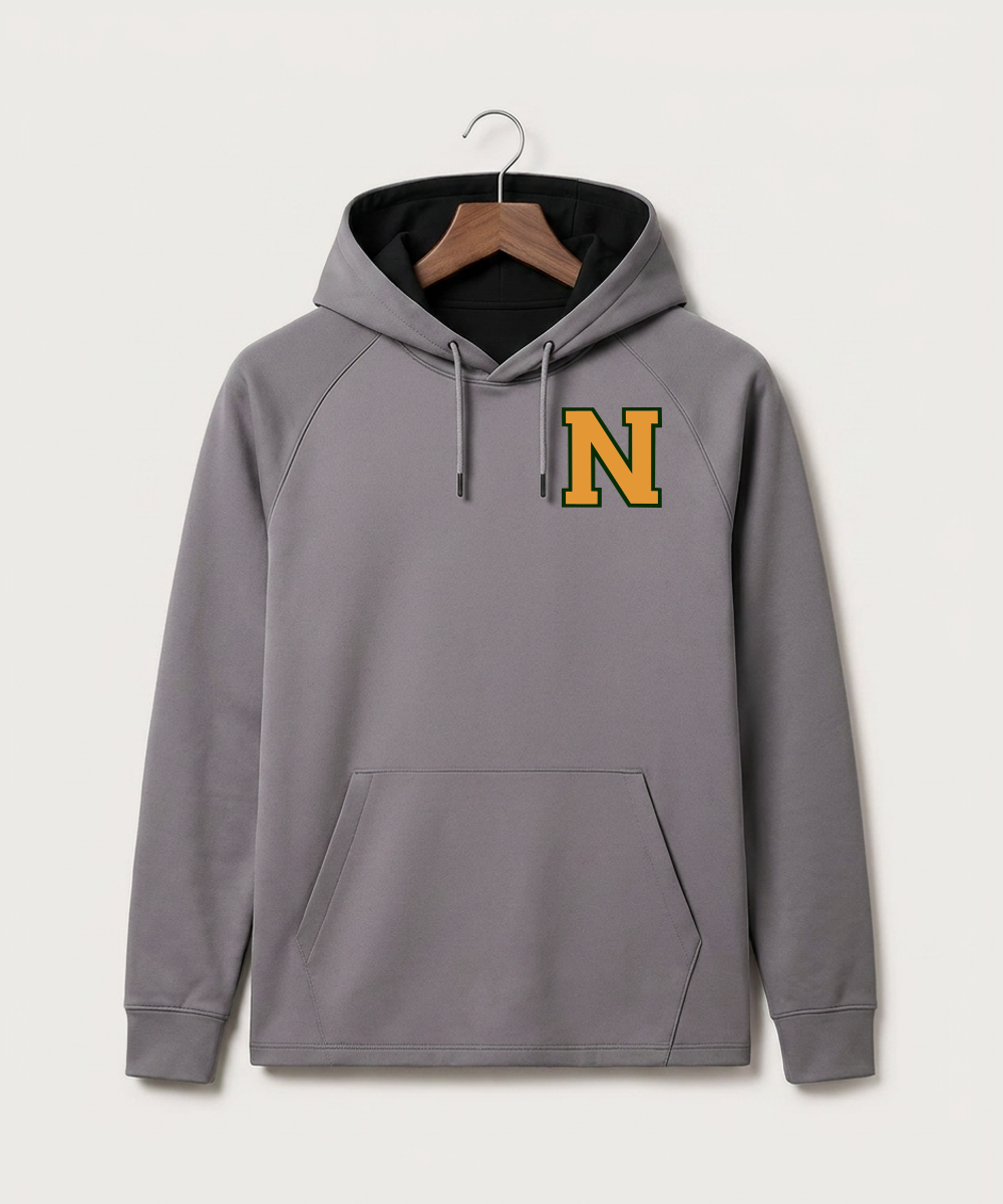 Nevis High School Volleyball (Girls) - Gray Hoodie - Left Chest