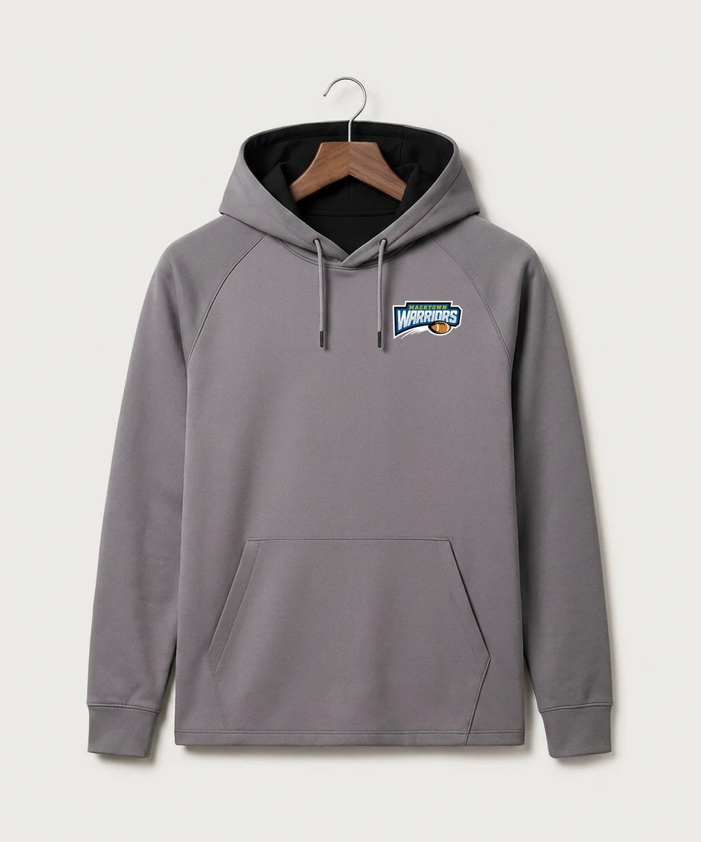 Macktown Warriors Football (Boys) - Gray Hoodie - Left Chest