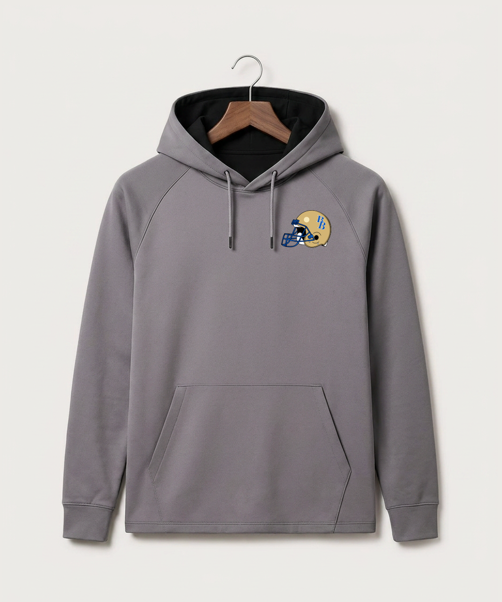 Braham Area High School Football (Boys) - Gray Hoodie - Left Chest