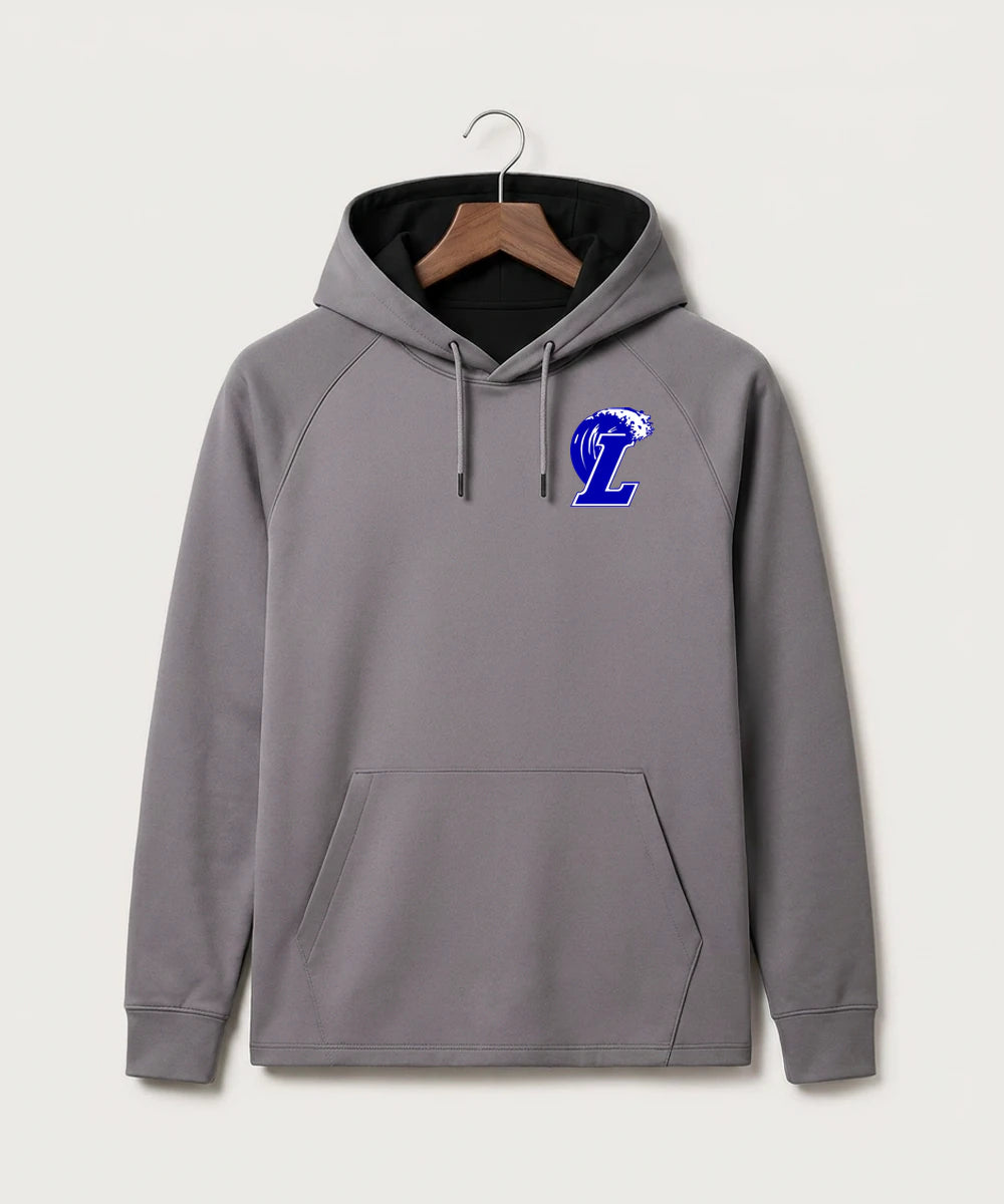 Lakeview High School Football (Boys) - Gray Hoodie - Left Chest