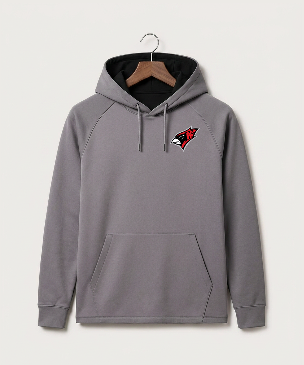 Willmar High School Athletics - Gray Hoodie - Left Chest