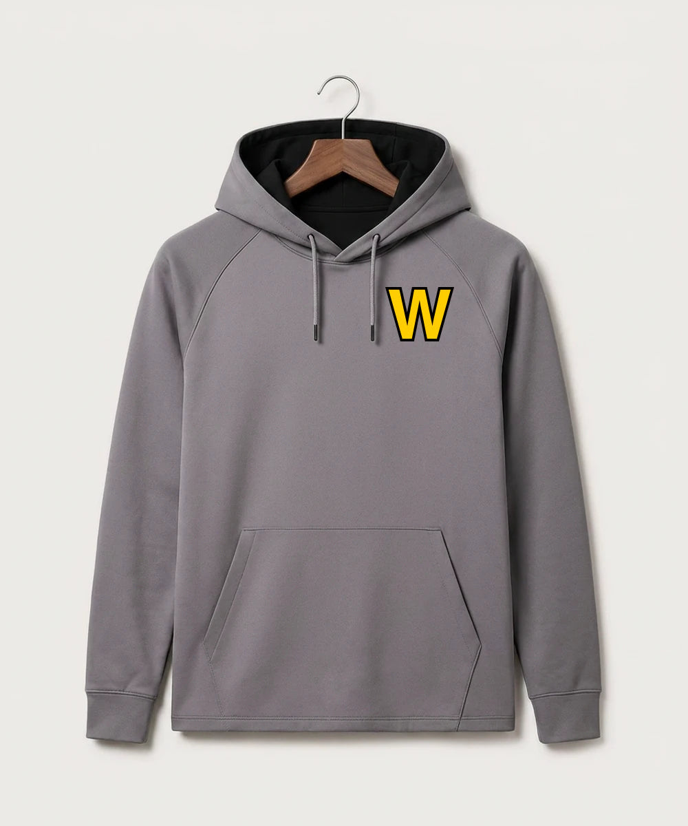 Warroad High School Football (Boys) - Gray Hoodie - Left Chest