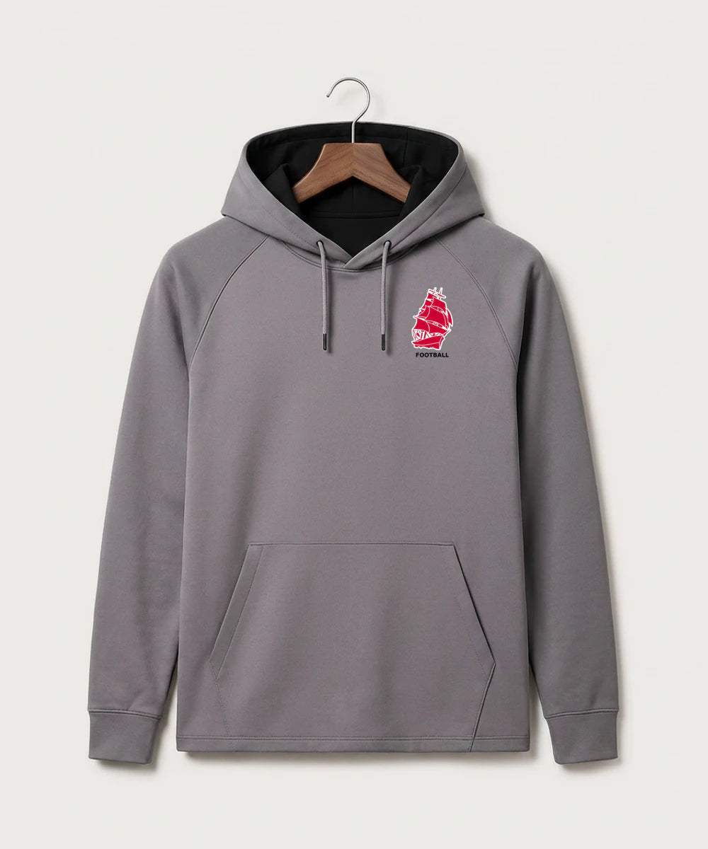 Amboy Football general - Gray Hoodie - Left Chest