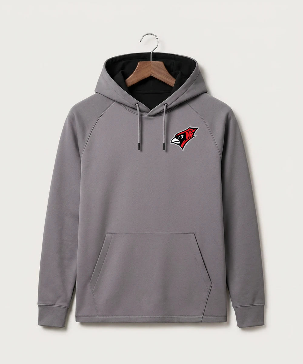 Willmar High School Athletics - Gray Hoodie - Left Chest